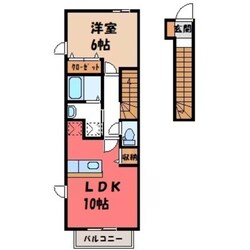 小山駅 バス9分  若木小前下車：停歩2分 2階の物件間取画像